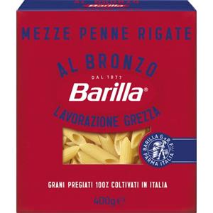Barilla Pasta Al Bronzo Mezze Penne Rigate 100% Grano Italiano 400g