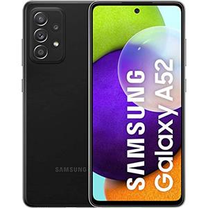 Samsung Galaxy A52 Smartphone, Display Infinity-O FHD+ da 6,5 pollici, 6 GB RAM e 128 GB di memoria interna espandibile, Batteria 4.500 mAh e ricarica Ultra-Rapida Black [Versione Italiana]