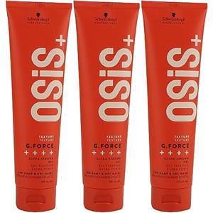 Schwarzkopf OSIS TEXTURE G.FORCE Gel per Styling 150 ml - Confezione da 3 con Fissaggio Forte e Texture