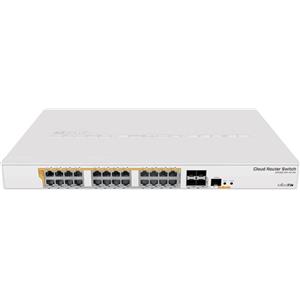 Mikrotik CRS328-24P-4S RM Switch di Rete Gestito L2/L3 con 24 Porte Gigabit Ethernet, 4 Porte SFP , Supporto Power over Ethernet (PoE) e Montaggio Rack 1U - Bianco