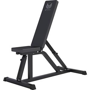 GYRONETICS® Panca Pesi - Multifunzione, Schienale e Sedile Regolabile, 120 x 53,5 x 115 cm, Carico Massimo 200kg - Panca Palestra, Piana, per Allenamento, Casa, Fitness, Addominali, Sollevamento Pesi