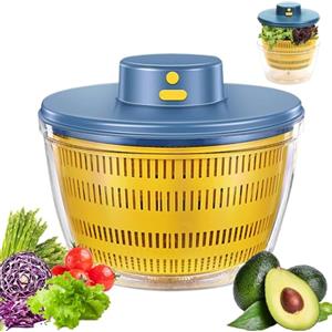 Buumin Centrifuga Insalata Grande, 4000ml Kitchen Centrifuga per Insalata e Verdura, USB, Senza Fili, essiccatore per Verdure per lattuga, Automatica Centrifuga per Insalata