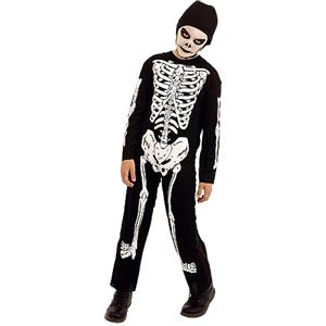 Rubie's Rubies Costume Skelito per bambino e bambina, Tuta stampato e cappuccio, Ufficiale, Scheletro, Skeletons per Halloween, Feste e Cosplay