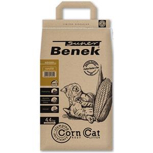 Benek Lettiera per Gatti in Mais Agglomerante Golden - 7L, 4,4kg con Granuli Rotolanti
