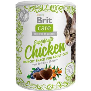 BRIT Care Snack per Gatti Superfruits Chicken - Snack Croccanti Senza Cereali con Pollo, Mirtilli e Olivello Spinoso, Ipoallergenici e Ricchi di Proteine