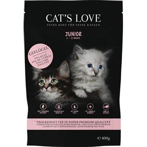 Cat's Love Junior Pollo - Crocchette per gattini con 85% proteine animali, 400 g