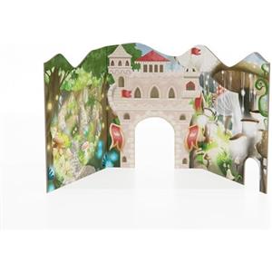 Kakaduu Adventures Unfold - Avventura - Foresta magica e castello per i tuoi unicorni, principesse e personaggi di animali - La casa delle bambole da viaggio.