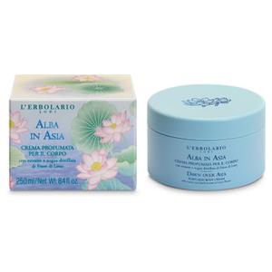 L'Erbolario Crema Corpo Profumata Alba in Asia 250ml - Idratante e Nutriente con Fiore di Loto e Riso, Senza Siliconi