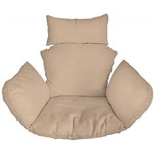 Ferocity Cuscino per Sedia Amaca, Sedia in Rattan Cuscino, Dondolo Sospesa, Cuscino per Sedia con Cuscino per la Testa di, Rivestimento Rimovibile, con Lacci attaccati, Beige [114]