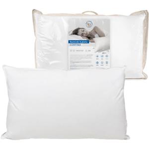 Vico Casa® Guanciale Letto 50x80cm - 100% in cotone e piuma d'oca naturale - cuscino del Trentino DESIGNED IN ITALY modello Cortina