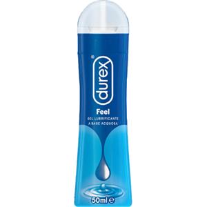 Durex Feel Gel Lubrificante Intimo 50 ml - A base d'acqua, non appiccicoso, ideale per secchezza vaginale