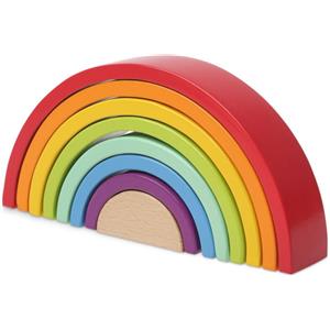 KIOKIDS - ARCOBALENO IMPILABILE IN LEGNO PER BAMBINI 26X13 CM