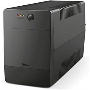Trust Paxxon 1500VA Gruppo di Continuità, 4 Prese di Corrente a Parete con Batteria e Protezione da Sovratensione