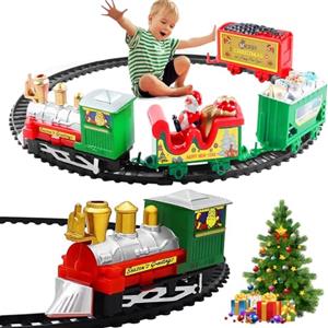 Generico giocattolo elettrico per treno di Natale,Trenino Elettrico per Bambini,treno per ferrovia,Giocattoli per Treni Elettrici Classici con binari, Regalo Natale Giochi per Bambini