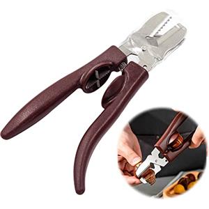 xyuayamz Schiaccianoci Acciaio Inox Castagno Clip - 1 Pezzo Forbici per Castagne di Apertura a Croce 2 in 1 Sgusciatore Multifunzionali Utensili da Cucina Nocciole Noci Pecan Mandorle (Marrone)
