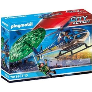 Playmobil 70569 Elicottero della Polizia City Action con Fuggitivo - Gioco per Bambini dai 4 ai 10 Anni
