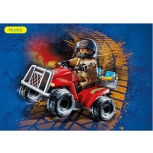 PLAYMOBIL City Action 71090 Quad Vigile del Fuoco con Motore Pull-Back - Giocattoli per Bambini dai 4 Anni