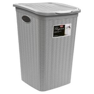 Stefanplast Portabiancheria Elegance 50 Litri Stone Grey di Stefanplast