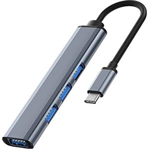 Unnderwiss Hub USB C 3.0-4 in 1,Porte usb multiple per pc docking station hub usb c to usb，Adattatore USB C con 1 USB 3.0 & 3 USB 2.0 Tipo C Hub，per Laptop MAC, Chiavetta USB, Altro Dispositivo Type C.