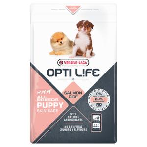 Opti Life Puppy Skin Care - Alimento Secco Monoproteico al Salmone per Cuccioli di Tutte le Razze, 2,5 kg