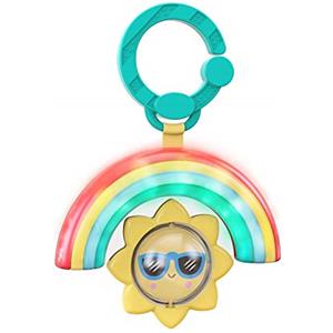 Bright Starts, Giocattolo Sonaglio Musicale e Luminoso Sun Shaker, Agganciabile a Passeggini e Sdraiette, a Partire da 3 Mesi