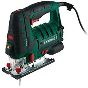 Parkside Park Side®, Seghetto alternativo, PSTD 800 B2, con guida laser e luce da lavoro a LED, funzione soffiatrucioli, attacco per aspiratore esterno, 800 Watt