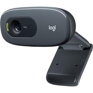 Logitech C270 Webcam HD, HD 720p/30fps, Videochiamate HD Widescreen, Correzione Automatica ‎Luminosità, Microfono Riduzione del Rumore, Skype, FaceTime,