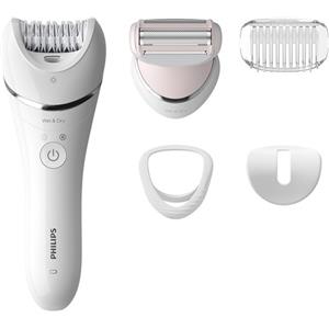 Philips Serie 8000 Epilatore Wet & Dry con 5 accessori bianco BRE710/00