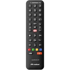 Meliconi Control 2+ telecomando IR Wireless TV, Set-top box TV Pulsanti