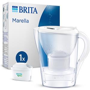 Brita Caraffa filtrante acqua Marella (2.4L) incl. 1 x filtro MAXTRA PRO All-in-1 che riduce cloro, calcare, PFAS e metalli Eleganza e funzionalità