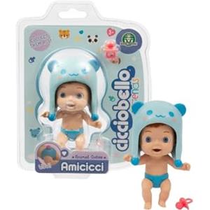 Cicciobello Amicicci Cicciobello Animal Cuties Bear Boy, Mini Personaggio con cappellino da animaletto e la codina sul pannolino, per Bambine dai 3 Anni, CC038200, Giochi Preziosi