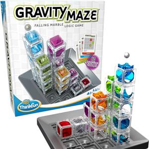 ThinkFun - Gravity Maze, Giochi 8 Anni, 60 Sfide di logica per Bambini | Gravity Maze con 60 sfide: costruisci le torri e guida la biglia all'obiettivo. Gioco di logica per bambini 8 anni.