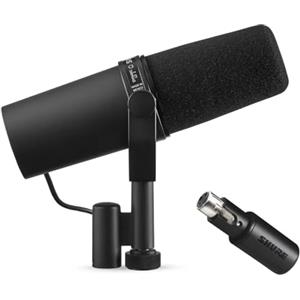 Shure SM7B Microfono da studio XLR per musica e parlato, ampia gamma di frequenze, Nero MVX2U Interfaccia digitale XLR-to-USB con jack per cuffie, preamplificatore di 60 dB