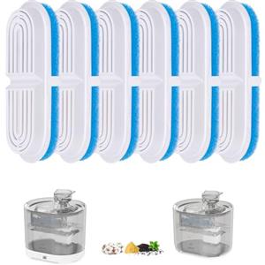 HAPUP Filtri Fontanella per Gatti Senza Fili Filtro a Quad Azione con Sensore di Movimento Fontana per Gatti a Batteria 2,2L Nuovo 6 PCS