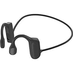 C-LARSS Auricolare Bluetooth BL09, Auricolari Wireless IPX5 Life Cuffie Stereo A Conduzione Ossea Con Sospensione A Lunga Durata Impermeabili Nero