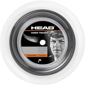 HEAD Hawk Touch 200M - Corda da Tennis Unisex, Antracite, con Tecnologia Crystal Core