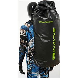 Salvimar Dry Back Pack 60/80, Borsa per Subacquea Unisex Adulto, Nero, 44 x 28 x 75 cm capacità 80/60 L