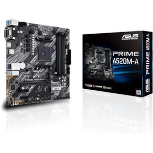 ASUS PRIME A520M-A II/CSM Scheda madre AMD Micro ATX, DDR4 Socket AM4, 4 SATA 6Gb/s, slot M.2, Ethernet Realtek, DisplayPort, HDMI, USB 3.2 Gen 2 e Type-C