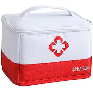 ISAKEN Borsa Pronto Soccorso Vuota, Cassetta Primo Soccorso Borsa Medica Sportiva Completa Borsa di Emergenza Borsa per Medicinali Kit di Primo Soccorso per Viaggi Campeggio Casa