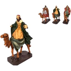 Generico Aurora Store Set 3 RE Magi a Cammello Natività da h. 20 cm Presepe Statuine in Resina con 3 soggetti Personaggi da 15 x 8 x h. 20 cm Sacra Famiglia