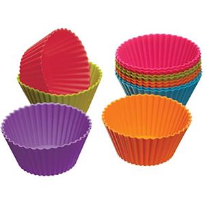 Colourworks Pirottini Muffin in Silicon Riutilizzabili da 7cm, 12 Pezzi