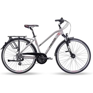 HEAD Revelo 1.0 Joy, Bicicletta da Trekking Donna, Matt Grey/Red, 46