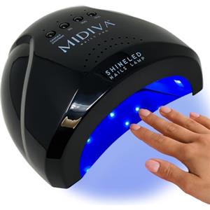 Midiva Lampada Uv Led Unghie Professionale 48watt - Fornetto Unghie Semipermanente, Acrygel, Ricostruzione con Gel - Lampada Unghie con Timer Personalizzabile (1 Pezzo, 1, unità)