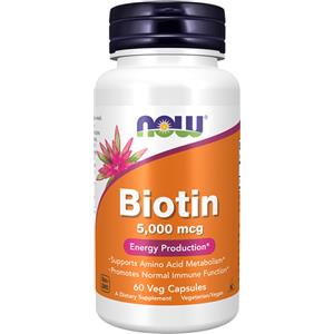 Now Foods Biotina 5000 mcg 60 capsule vegetali