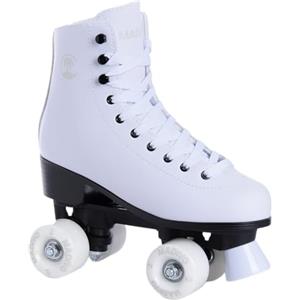 MADIVO Classici pattini a rotelle da donna, stile retrò, cuscinetti a sfera ABEC-7, pattini in linea, colore bianco, misura 35, 36, 37, 38, 39, 40, 45