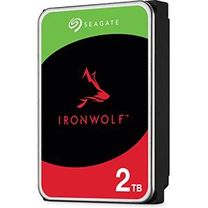 Seagate IronWolf, 2 TB, Disk Interno NAS, SATA da 6 Gbit/s, CMR 3,5, 5900 giri/min, cache 256 MB, NAS RAID, 3 anni Rescue Services (ST2000VN003)