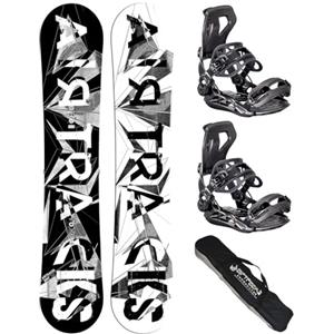 Airtracks Snowboard Set Tavola BWF Extra Wide Uomo 159 - Attacchi Master XL - SB Bag