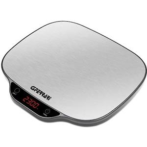 G3 Ferrari G20096 Patty Bilancia da Cucina elettronica, Maxi formato XXL, Display Alta Luminosità, Max 15Kg, Grande piatto INOX, Funzione TARA, Nero/Inox