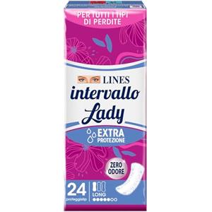 Lines INTERVALLO LADY Light Long, Confezione da 24 Proteggislip