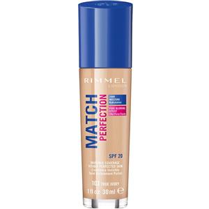 Rimmel Match Perfection 103 True Ivory SPF20 Fondotinta Viso Idratante Fluido SPF